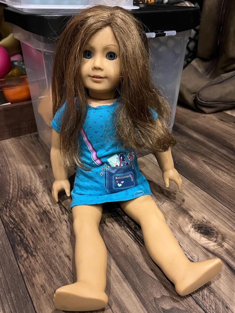American Girl Just Like You #23 Doll 18” Brown Hair Blue Eyes Freckles Pleasant